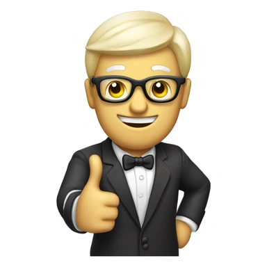 monooly man apprves by giving  thumbs up sticker