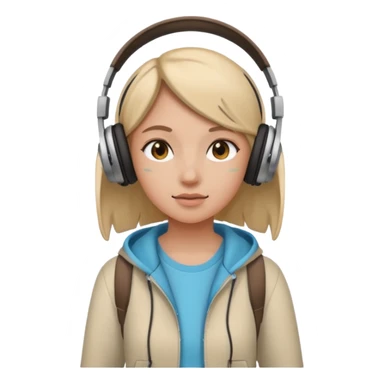 girl walking with music sticker