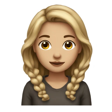 Cute cozy girl dark blonde hair  sticker
