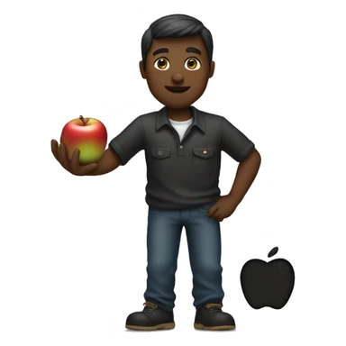 Black picking  like apple sticker
