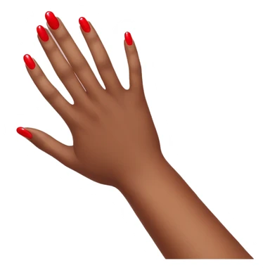 A hand with a red manicure A hand with a red manicure sticker