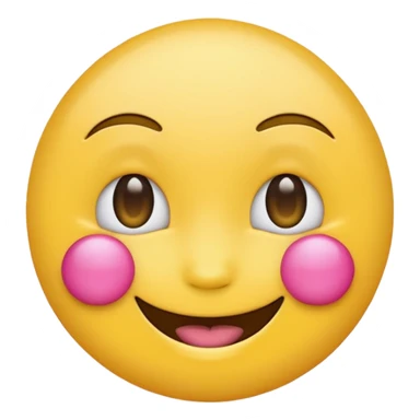 Yellow emoji with pink under eye patches sticker
