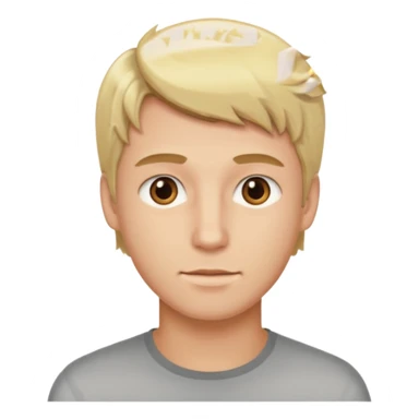 Blonde guy with brown eyes sticker