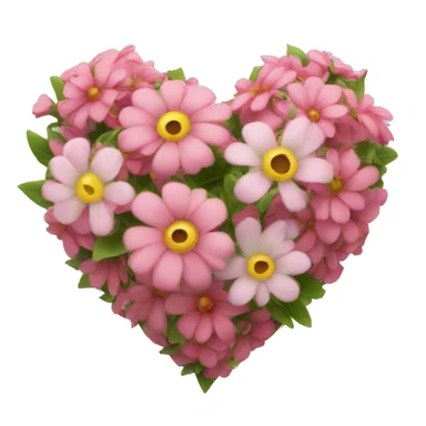 flower heart sticker