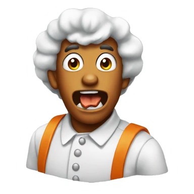 gobbling up fried chicken sticker