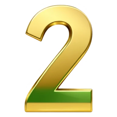 number 7 in golden and green shadows sticker