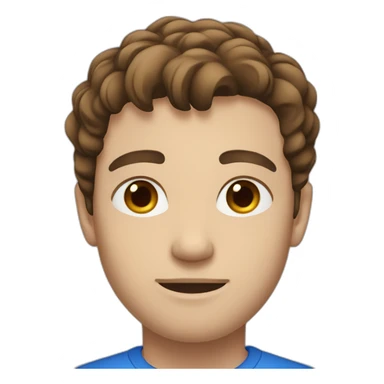 man with brown hair and blue eyes sticker