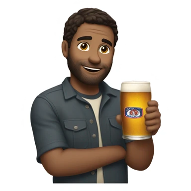 Bucky Irving with a beer sticker