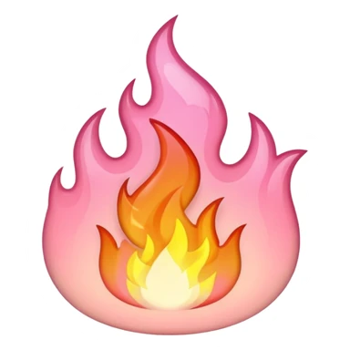 Pale pink fire emoji sticker