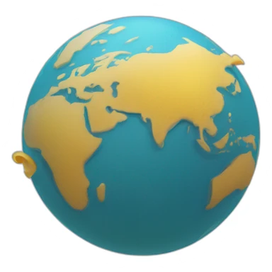 globe with map pin sticker