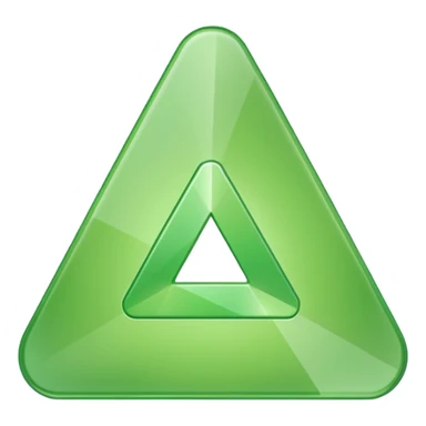 Solid Light green triangle play button  sticker