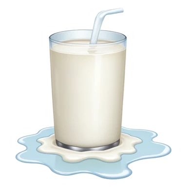  glass of milk spill on floor sticker