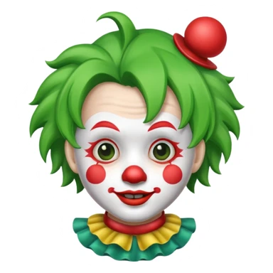 green hair clown sticker