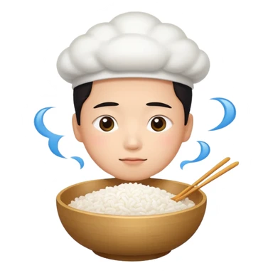 A Chinese dreaming about eating rice  sticker