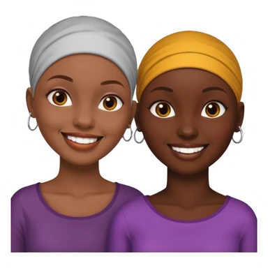 Ma meilleur amie africaine et moi (femme) africaine tous deux cheveux rasé sticker