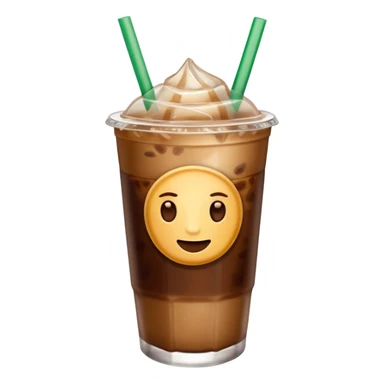 Starbuck ice coffee with ice cubes sticker