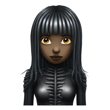 Girl with giger hair sticker
