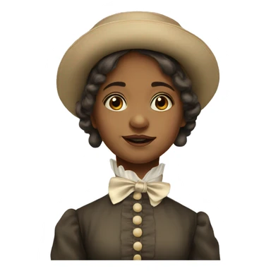 fair young girl in 19th century costume sticker