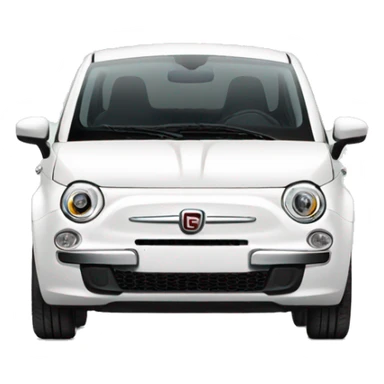 White fiat 500 sticker