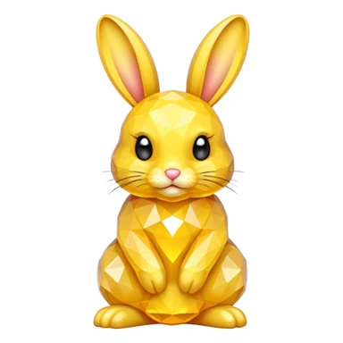 bunny made of yellow crystals sticker