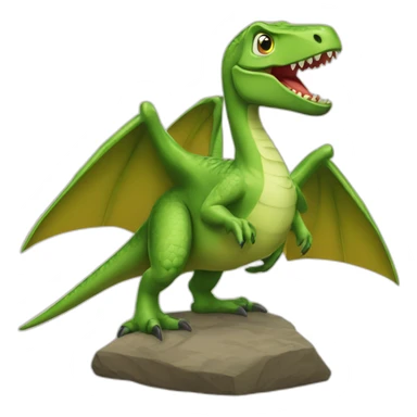 Oiseau sur dinosaure sticker