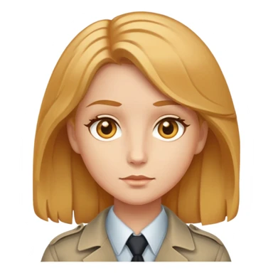 Bal gözlü orta saçlı bal renkli saçlı dedektif sticker