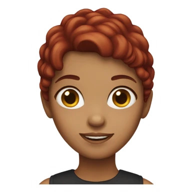girl with dark red hair sticker