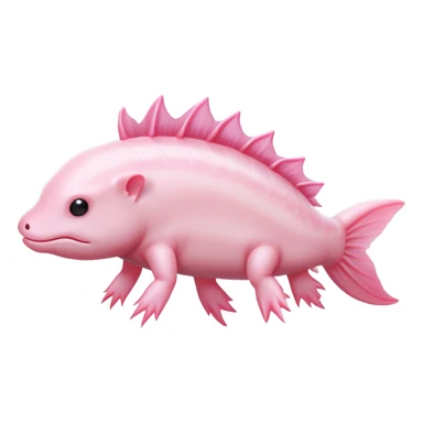 Pink axolotl sticker