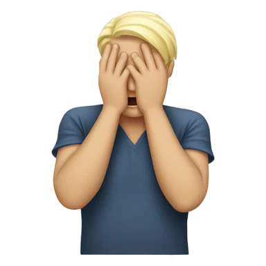 facepalm white sticker