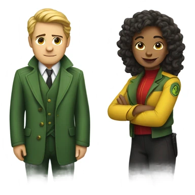 totally spies green, yellow and red sticker