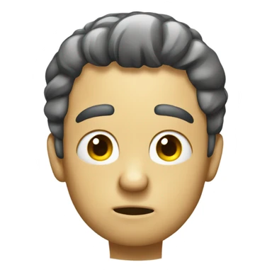 Thinking while scratching head sticker