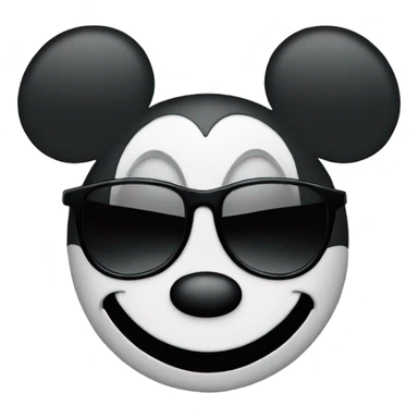 mickey mouse face with sunglasses sticker