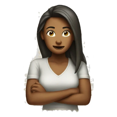 Woman saying “WTF?” sticker