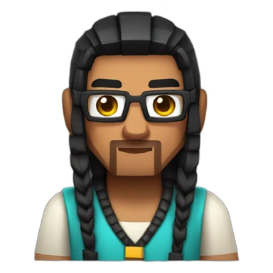 minecraft indian researcher with a lambda tattoo sticker