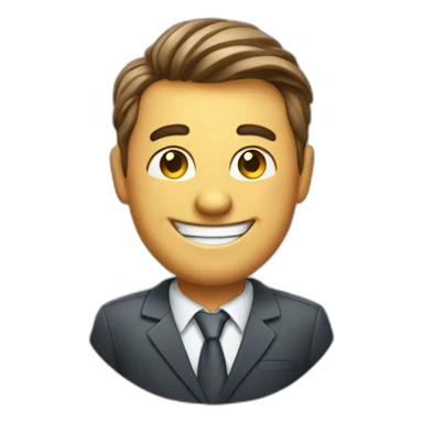 Businessman thumbs up and smiling! sticker