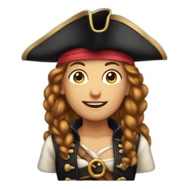 female pirate sticker