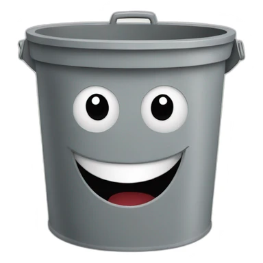 Happy garbage can sticker
