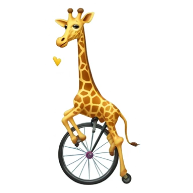 giraffe on unicycle  sticker