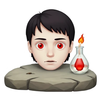 A guy stoned with red eyes chilling sticker