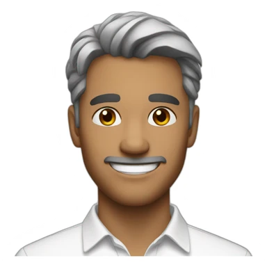 solo smile in white shirt sticker