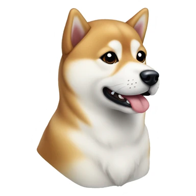 shiba inu on white background blue merle sticker