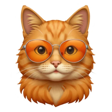 Cat wearing sunglasses sticker
