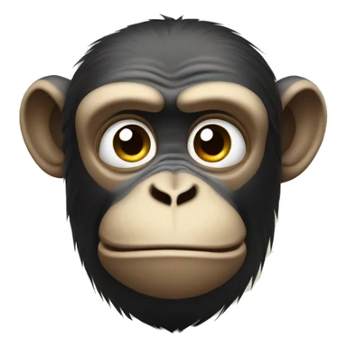 The monkey is depressed sticker