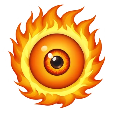 Eyeballs on fire sticker