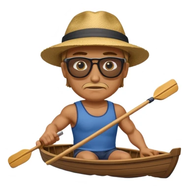 water sports man rowing boat sticker