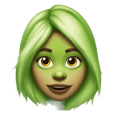 grinch dressed as girl with make up sticker