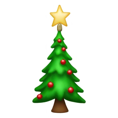 Christmas tree red and green sticker