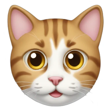 Cat with big milk on face sticker