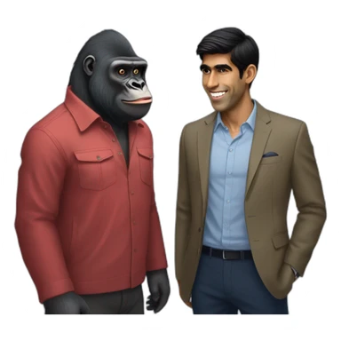 Gorilla meeting Rishi Sunak sticker