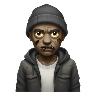 A street thug version of a zombie sticker